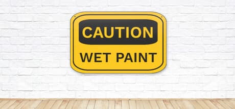 CAUTION WET PAINT