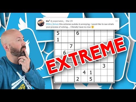 In which I solve an EXTREME SUDOKU for Twitter