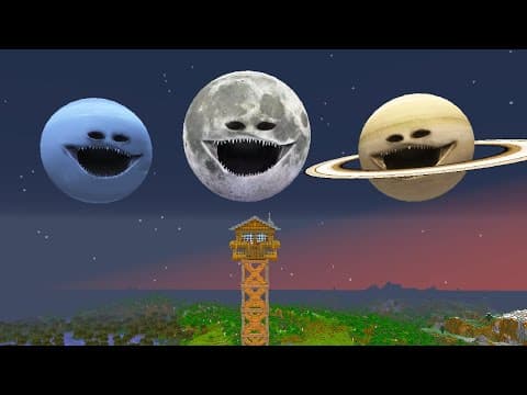 SURVIVING FROM THE MOON WOKE UP AND FRIENDS in Minecraft - Gameplay