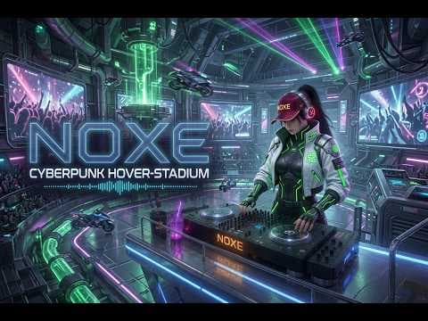 ⚡🏟️ NOXE – Cyberpunk Hover-Stadium | Futuristic Melodic Techno Rave 2026 🎧🌌