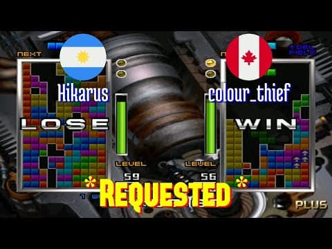 FT5 @tgm2p: Hikarus (AR) vs colour_thief (CA) [Tetris Grand Master 2P Fightcade] May 21