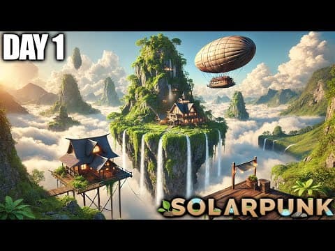 Floating Island Survival Game | Solarpunk Gameplay | Part 1