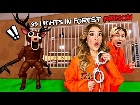 WE ESCAPED 99 NIGHTS IN THE FOREST PRISON RUN IN ROBLOX (OBBY)