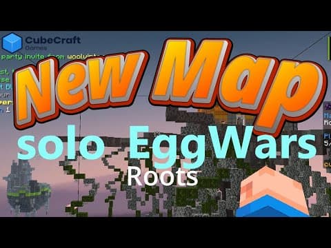 【New Map】EggWars Solo CubeCraft bedrock minecraft PVP server game play void Roots