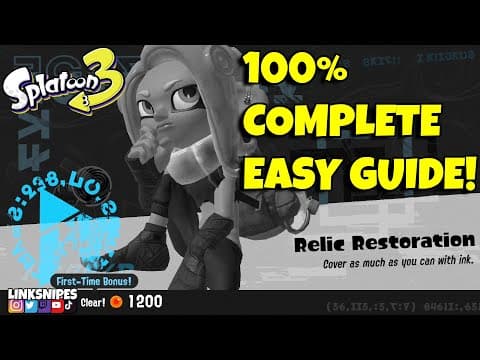 Splatoon 3 | Relic Restoration! | Future Utopia Island | Easy Guide | No Commentary!
