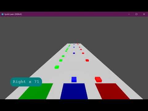 [Synth Laser] Gameplay #1 - vsrg 1 mapped