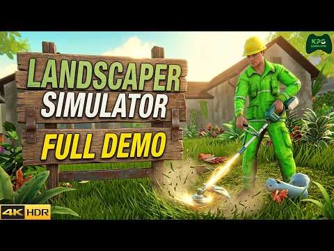 Landscaper Simulator - Full Demo Gameplay Walkthrough 4K 2160p Ultra HD