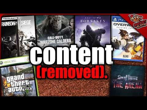 games with removed content you can't play anymore...