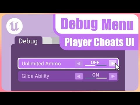 Easily toggle your cheats and player specific gameplay with an in-game UI - extending Lyra UE5